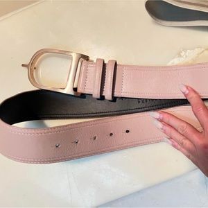 Blush pink with gold buckle sandy duftler equestrian riding belt size 32